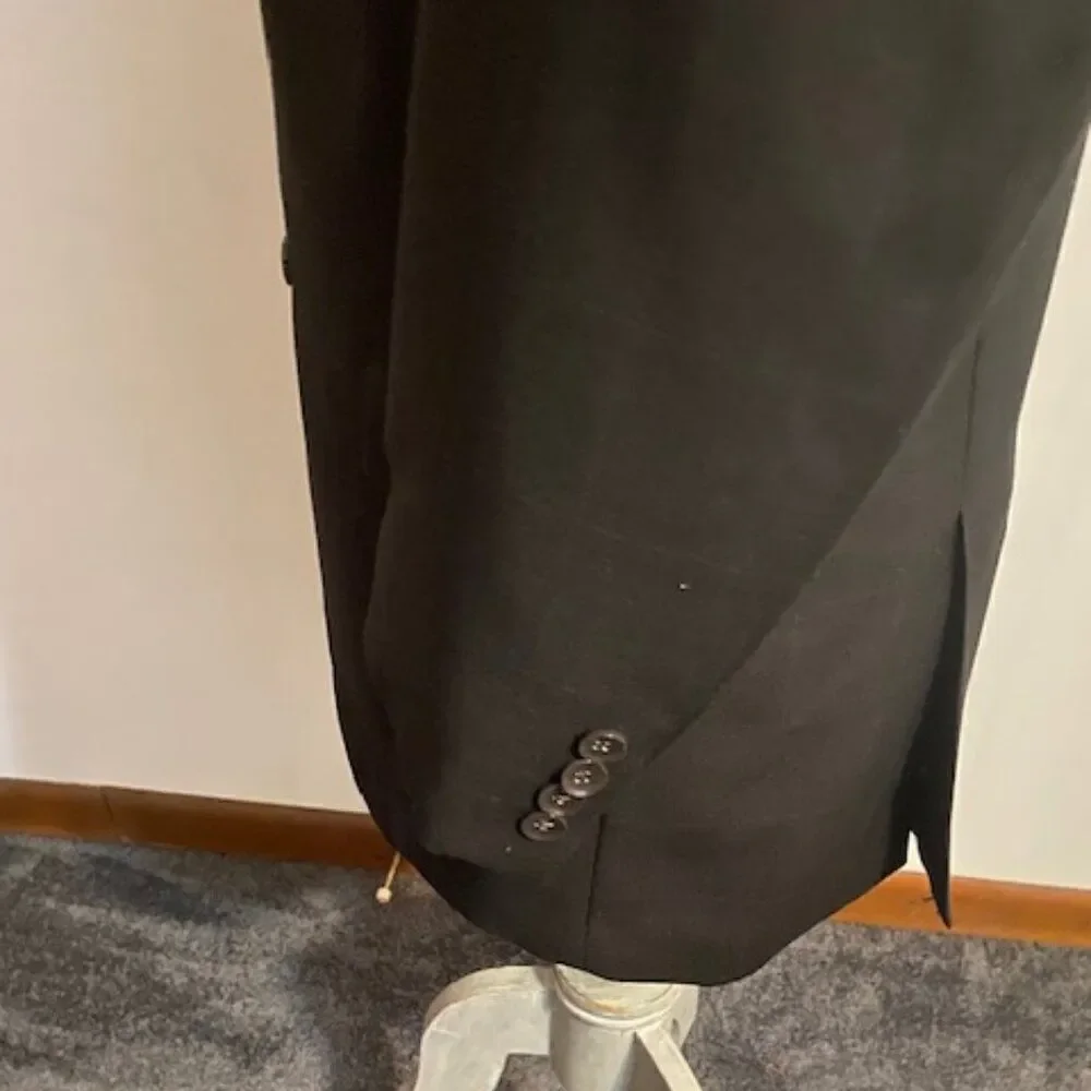 Mazari Black/Orange windowpane suit, size 46
